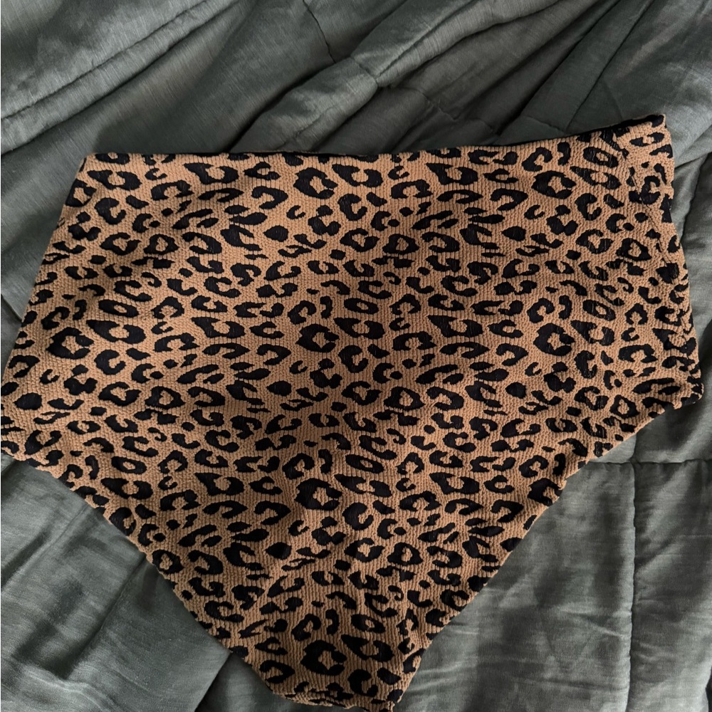 Women’s Mara Hoffman High-Waisted Leopard Bikini Bottoms- size 2XL - Picture 2 of 4